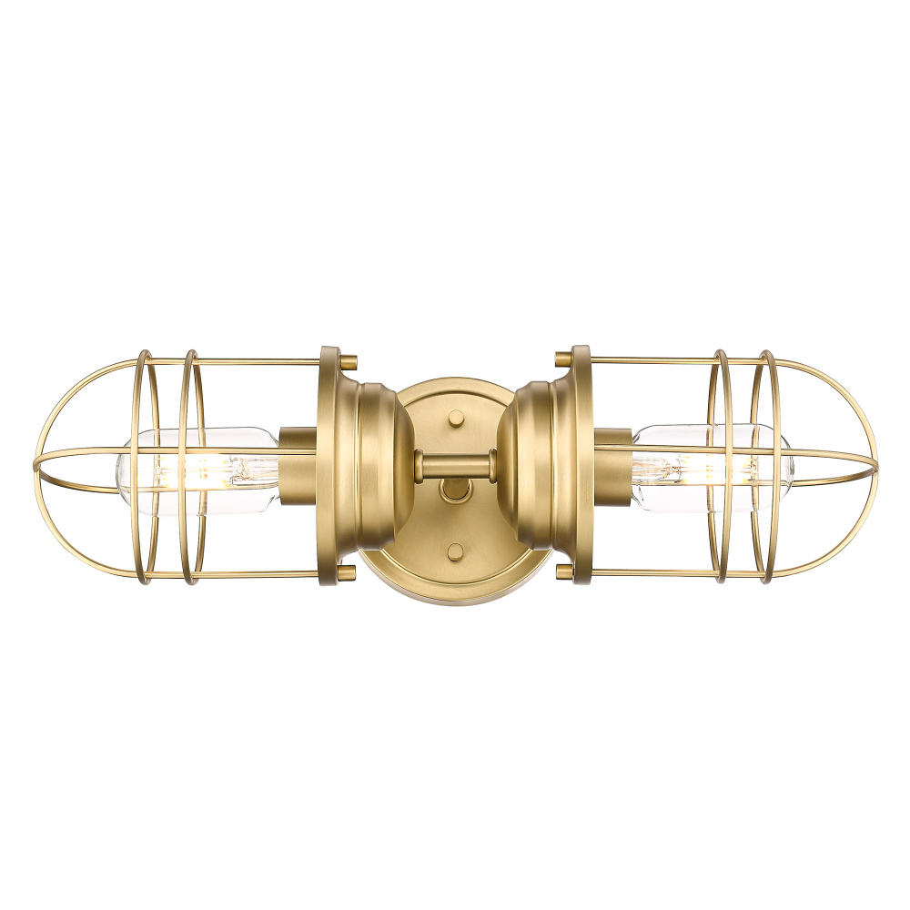 Golden Lighting Seaport 2-light Vanity in Brushed Champagne Brass